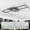 Longos Deckenleuchte LED Braun, Holzoptik, Schwarz, 1-flammig