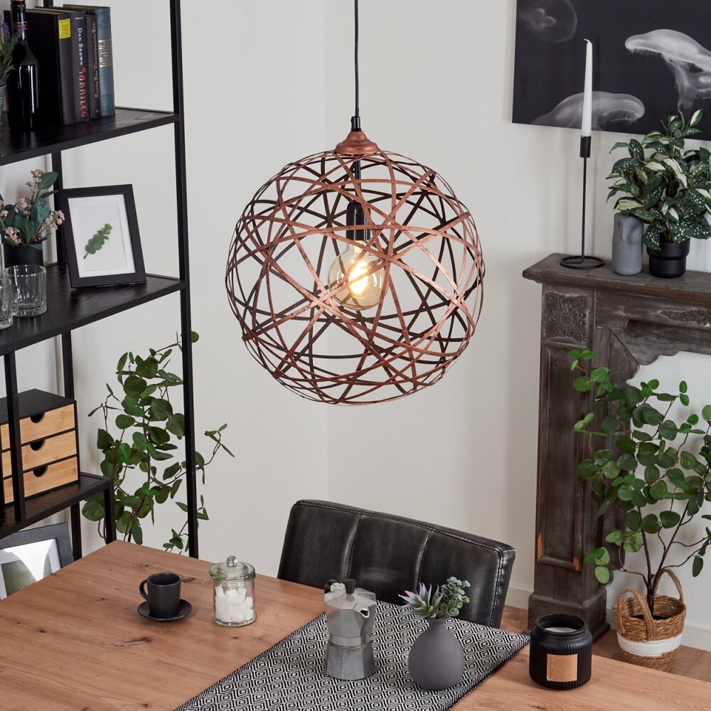 Kefikon Hängeleuchte Kupferfarben, 1-flammig main product photo