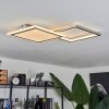 Longos Deckenleuchte LED Aluminium, 1-flammig, Fernbedienung