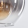 Koyoto Hängeleuchte Glas 20 cm Chrom, Klar, Rauchfarben, 1-flammig