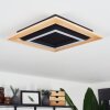 Tojeirinha Deckenleuchte LED Holz hell, Schwarz, 1-flammig, Fernbedienung