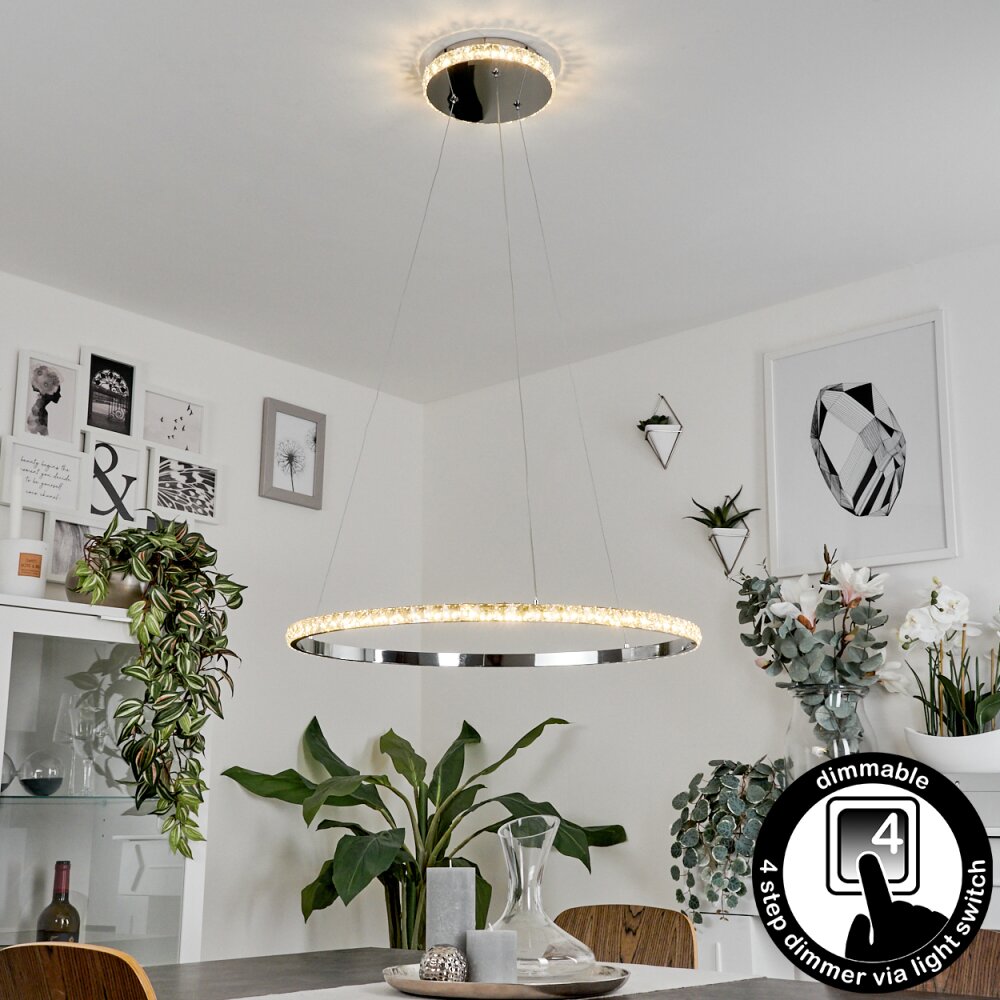 Avelar Hängeleuchte LED Chrom, Transparent, Klar, 1-flammig main product photo