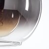 Koyoto Hängeleuchte Glas 20 cm Chrom, Klar, Rauchfarben, 3-flammig