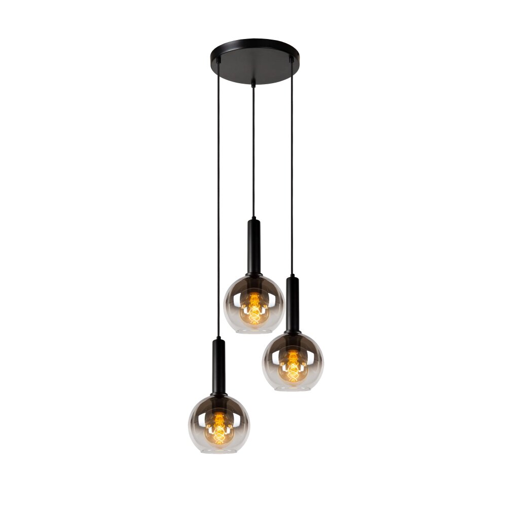Lucide MARIUS Pendelleuchte Schwarz, 3-flammig main product photo