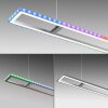 Leuchten Direkt FELIX60 Pendelleuchte LED Stahl gebürstet, 2-flammig, Fernbedienung, Farbwechsler