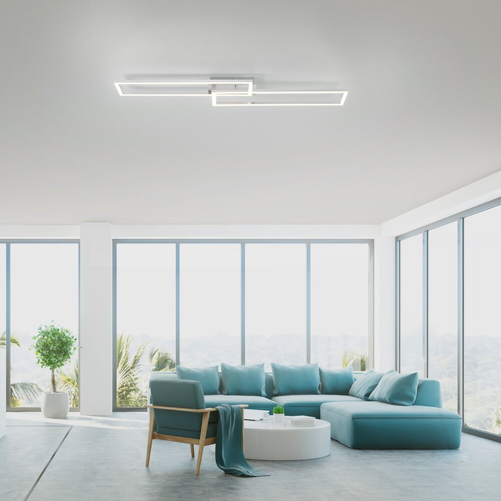 Leuchten Direkt IVEN Deckenleuchte LED Stahl gebürstet, 1-flammig main product photo