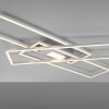 Leuchten Direkt ASMIN Deckenleuchte LED Stahl gebürstet, 1-flammig, Fernbedienung