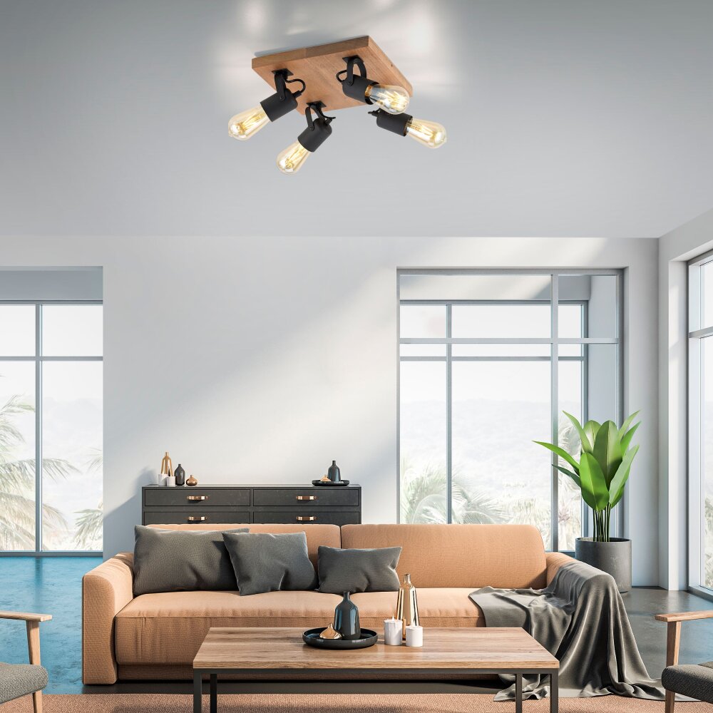 Leuchten Direkt CANOP Deckenleuchte Naturfarben, Schwarz, 4-flammig main product photo