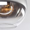 Koyoto Deckenleuchte Glas 30 cm Chrom, Klar, Rauchfarben, 1-flammig