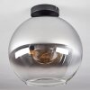 Koyoto Deckenleuchte Glas 30 cm Chrom, Klar, Rauchfarben, 1-flammig