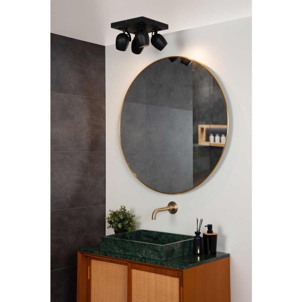 Lucide PRESTON Deckenleuchte Schwarz, 4-flammig main product photo