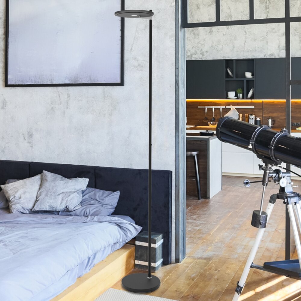 Steinhauer Turound Deckenfluter LED Schwarz, 1-flammig main product photo