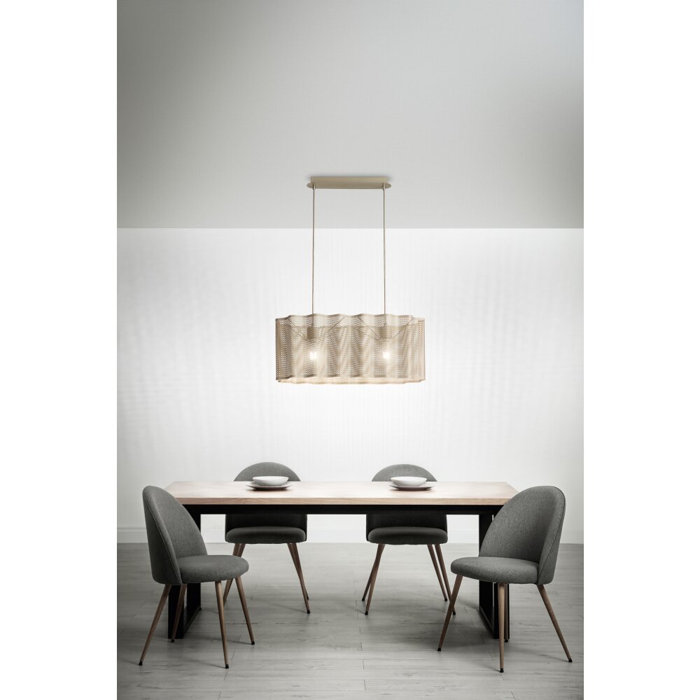 Fabas Luce Glicine Pendelleuchte Gold, 2-flammig main product photo