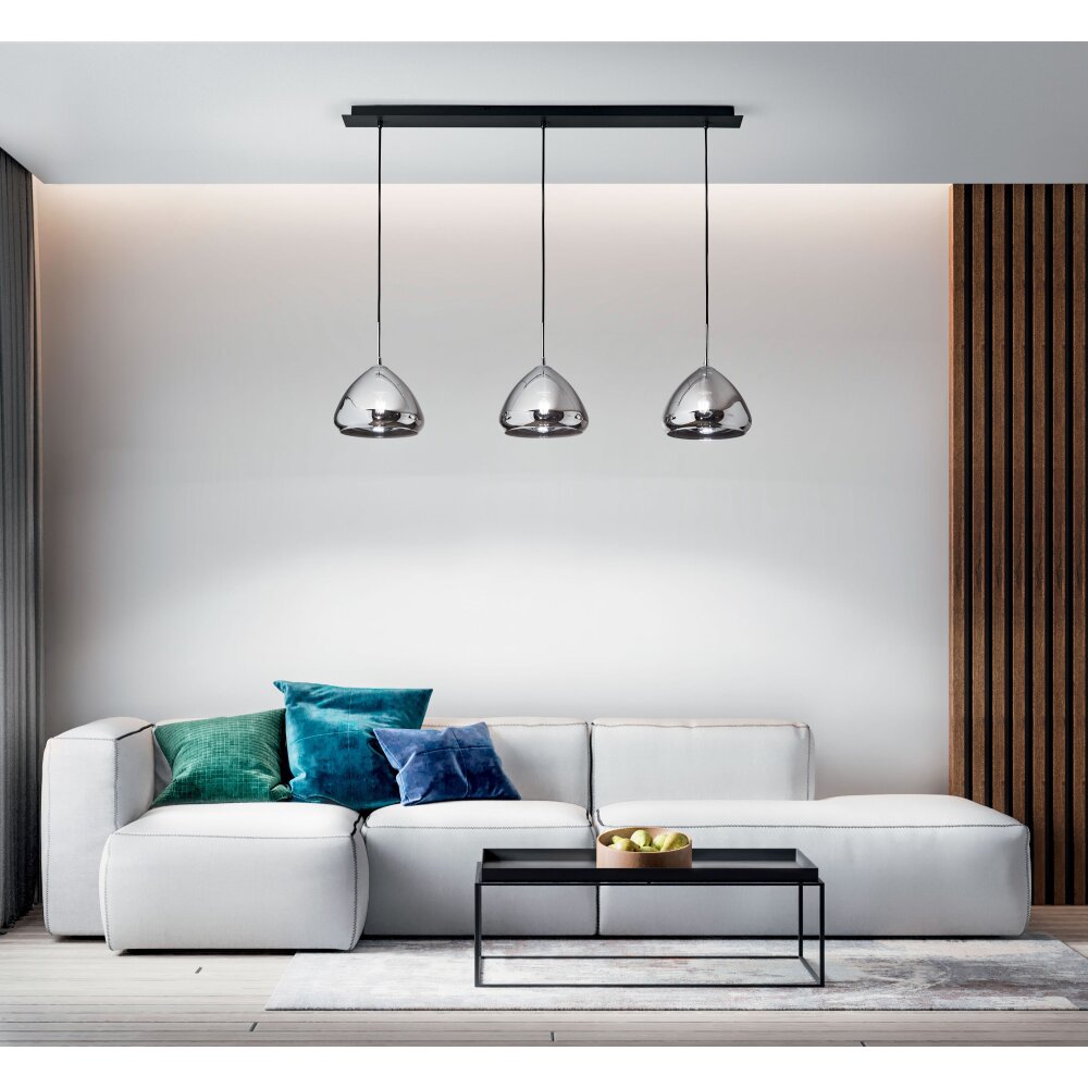 Fabas Luce Glow Pendelleuchte Schwarz, 3-flammig main product photo