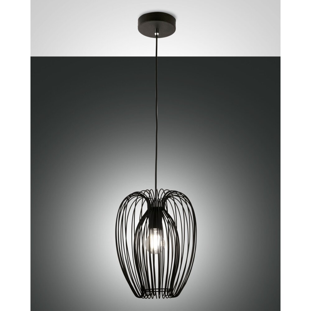 Fabas Luce Camp Pendelleuchte Schwarz, 1-flammig main product photo