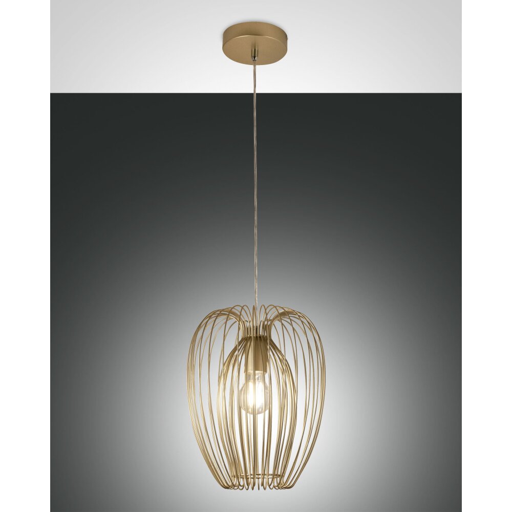 Fabas Luce Camp Pendelleuchte Gold, 1-flammig main product photo