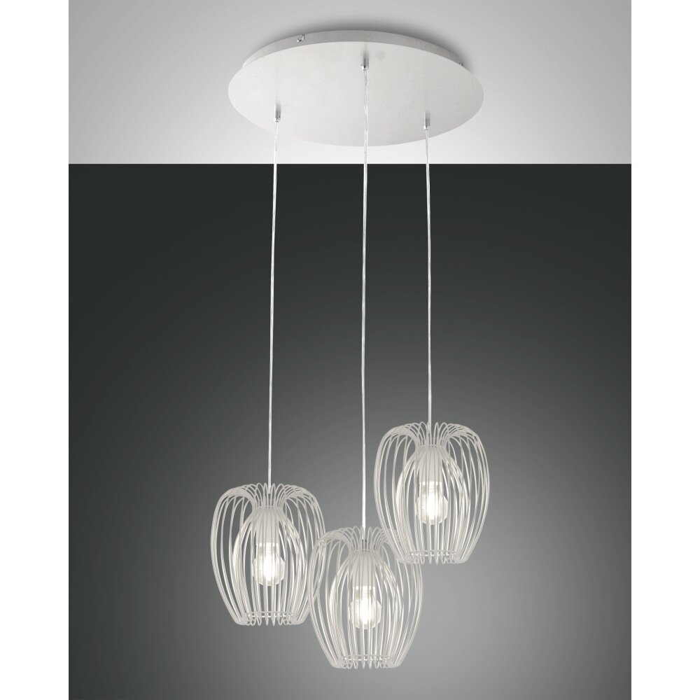 Fabas Luce Camp Pendelleuchte Weiß, 3-flammig main product photo