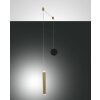 Fabas Luce Prado Pendelleuchte LED Messing, Schwarz, 1-flammig