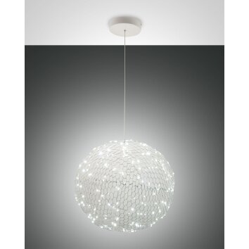 Fabas Luce Sumter Pendelleuchte LED Weiß, 1-flammig