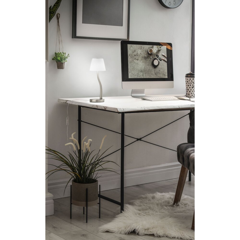 Fabas Luce Ibla Tischleuchte LED Nickel-Matt, 1-flammig main product photo