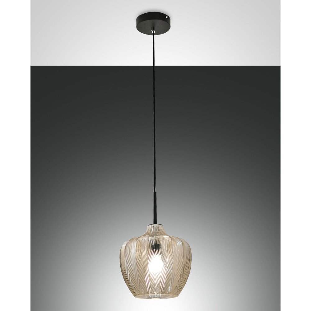 Fabas Luce Gallura Pendelleuchte Schwarz, 1-flammig main product photo