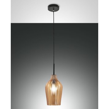 Fabas Luce Stintino Pendelleuchte Schwarz, 1-flammig