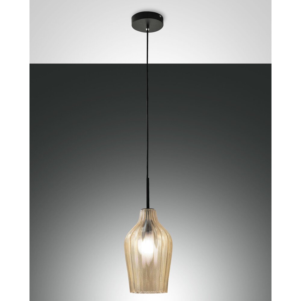 Fabas Luce Stintino Pendelleuchte Schwarz, 1-flammig main product photo