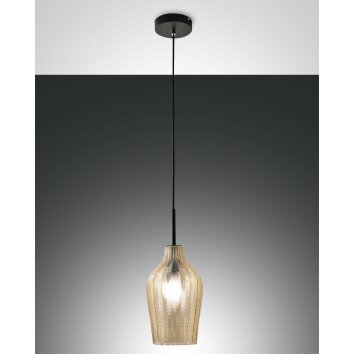 Fabas Luce Stintino Pendelleuchte Schwarz, 1-flammig