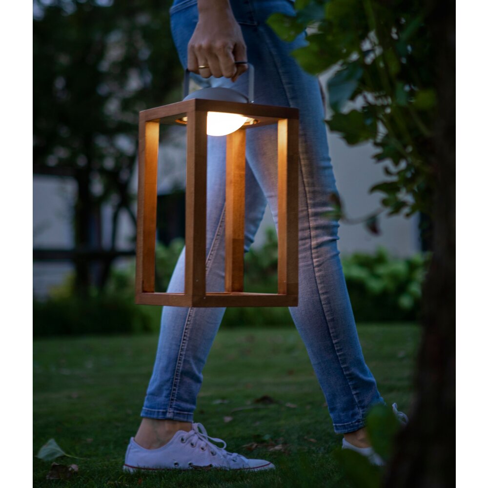 Fabas Luce Blend Außentischleuchte LED Holz dunkel, 1-flammig main product photo