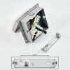 Bobeiro Wandleuchte LED Nickel-Matt, 1-flammig