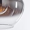 Koyoto Hängeleuchte Glas 15 cm, 20 cm, 25 cm, 30 cm Chrom, Klar, Rauchfarben, 5-flammig