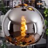 Koyoto Hängeleuchte Glas 25 cm Chrom, Rauchfarben, 3-flammig