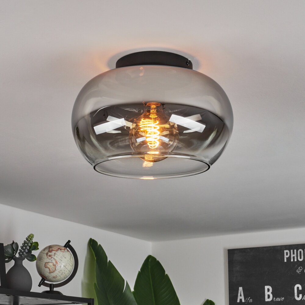 Molloy Deckenleuchte Klar, Rauchfarben, 1-flammig main product photo