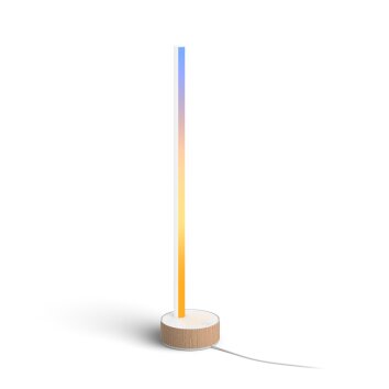 Philips Hue Gradient Signe Oak Tischleuchte LED Naturfarben, Weiß, 1-flammig