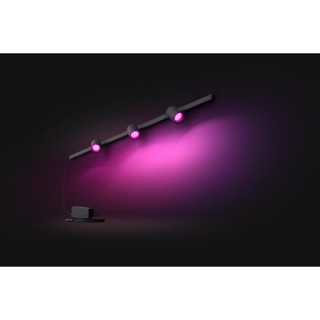 Philips Hue Perifo Basis-Set Wandleuchte LED Schwarz, 3-flammig, Farbwechsler