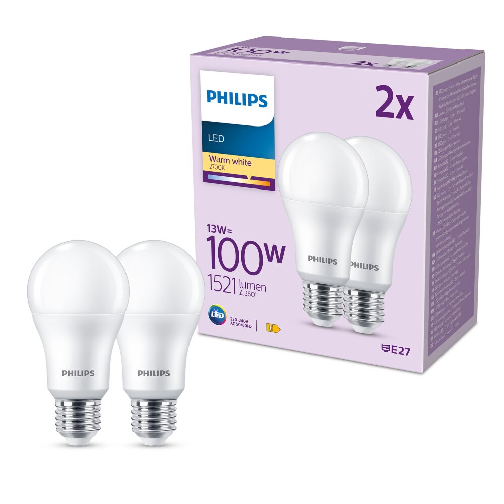 Philips Classic 2er Set LED E27 24 Watt 2700 Kelvin 1521 Lumen main product photo