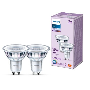 Philips Classic 2er Set LED GU10 3,5 Watt 4000 Kelvin 275 Lumen