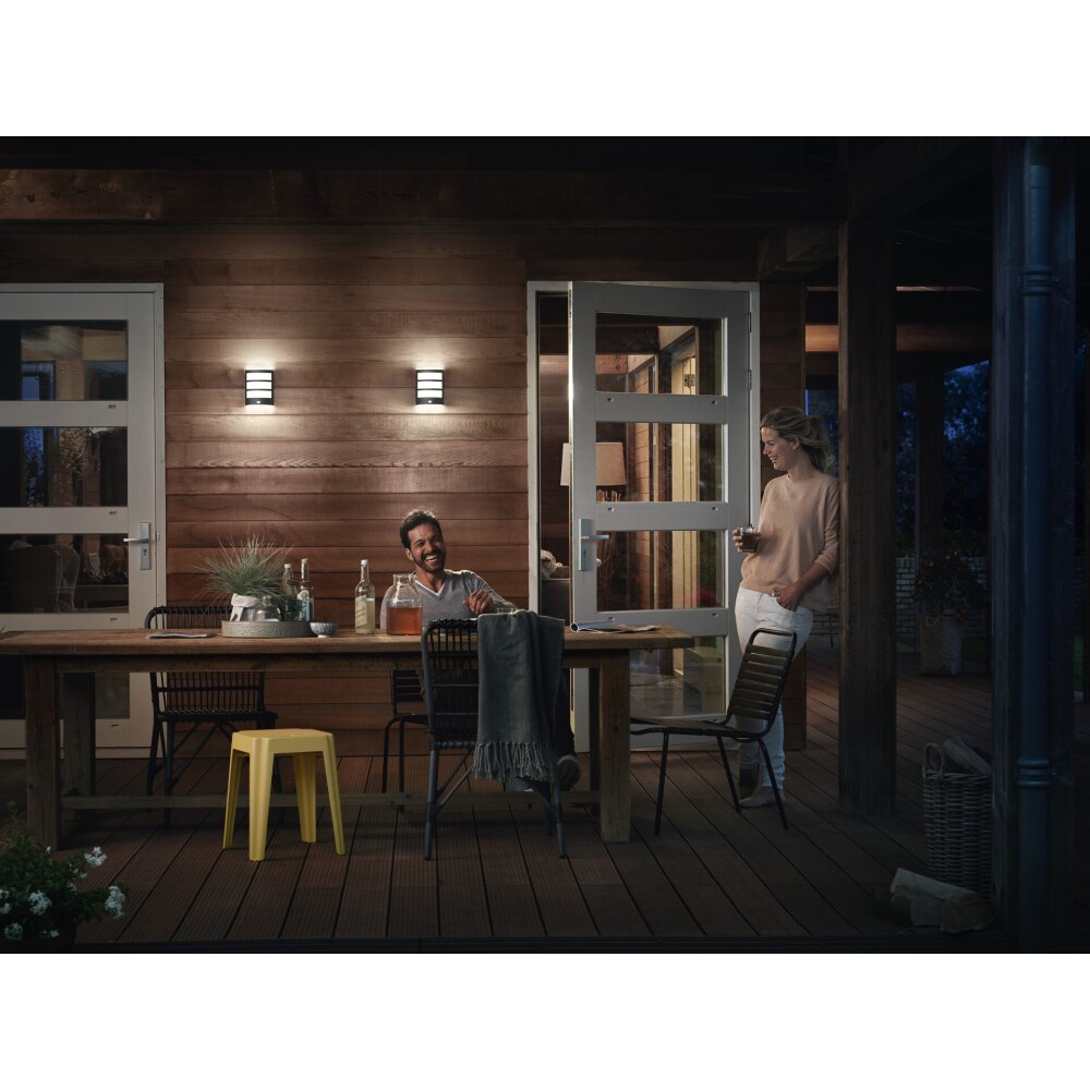 Philips Python Außenwandleuchte LED Anthrazit, 1-flammig, Bewegungsmelder main product photo