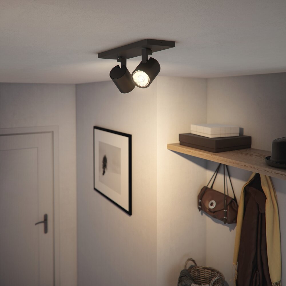 Philips myLiving Runner Deckenleuchte Schwarz, 2-flammig main product photo