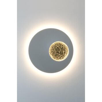 Holländer LUNA Wandleuchte LED Gold, Grau, 2-flammig