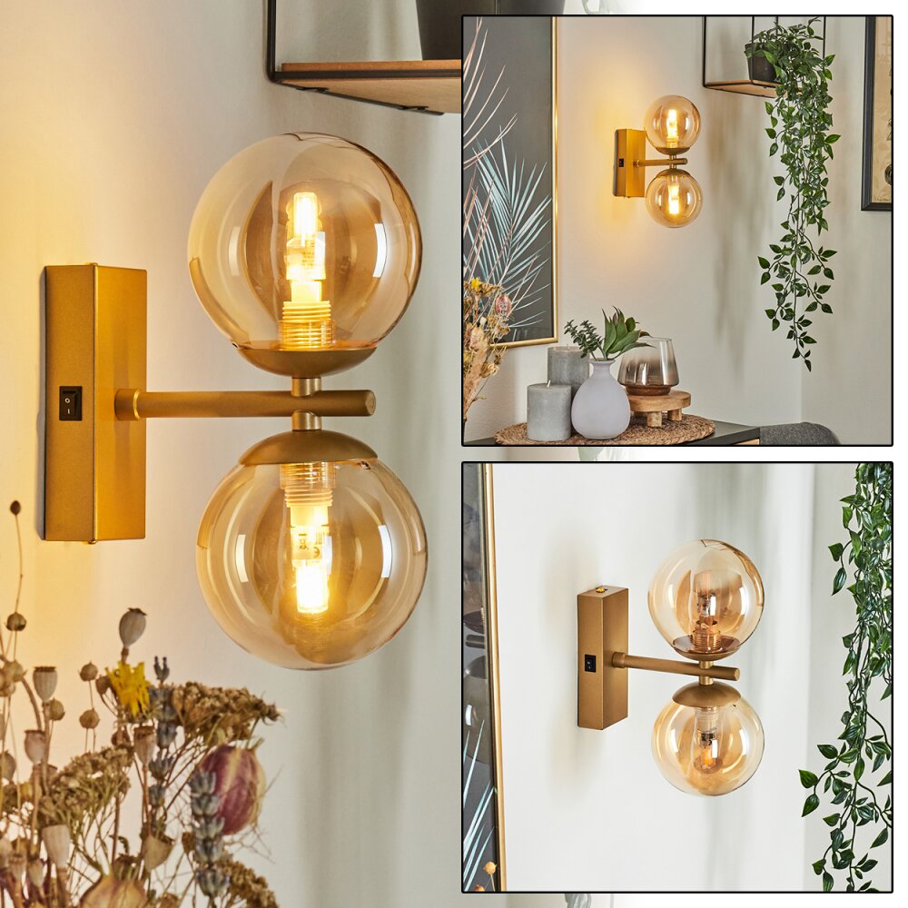 Remaisnil Wandleuchte Messing, 2-flammig main product photo
