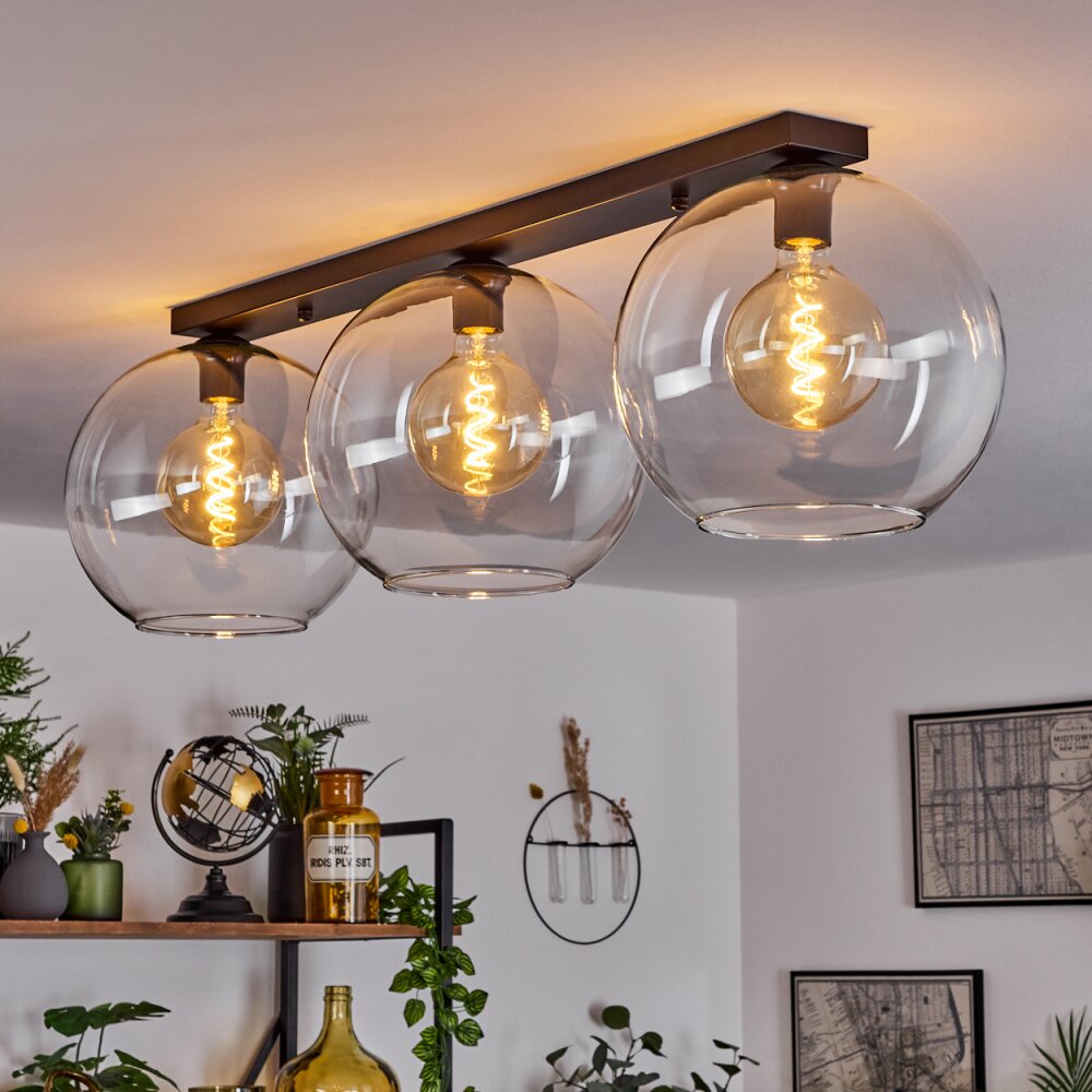 Koyoto Deckenleuchte Glas 30 cm Klar, 3-flammig main product photo