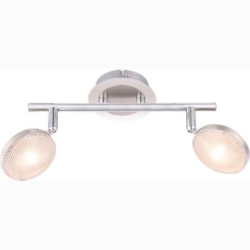 Globo Tina Strahler LED Chrom, Nickel-Matt, 2-flammig