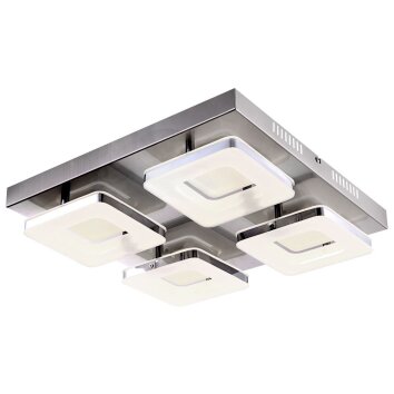 Globo GIANNI Deckenleuchte LED Nickel-Matt, 4-flammig