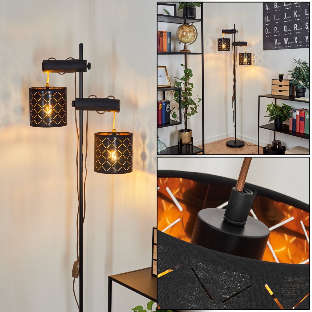 Tallaboa Stehleuchte Schwarz, 2-flammig main product photo