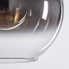 Koyoto Hängeleuchte Glas 30 cm Klar, Rauchfarben, 2-flammig