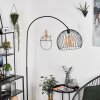 Espairo Bogenlampe Schwarz, 1-flammig