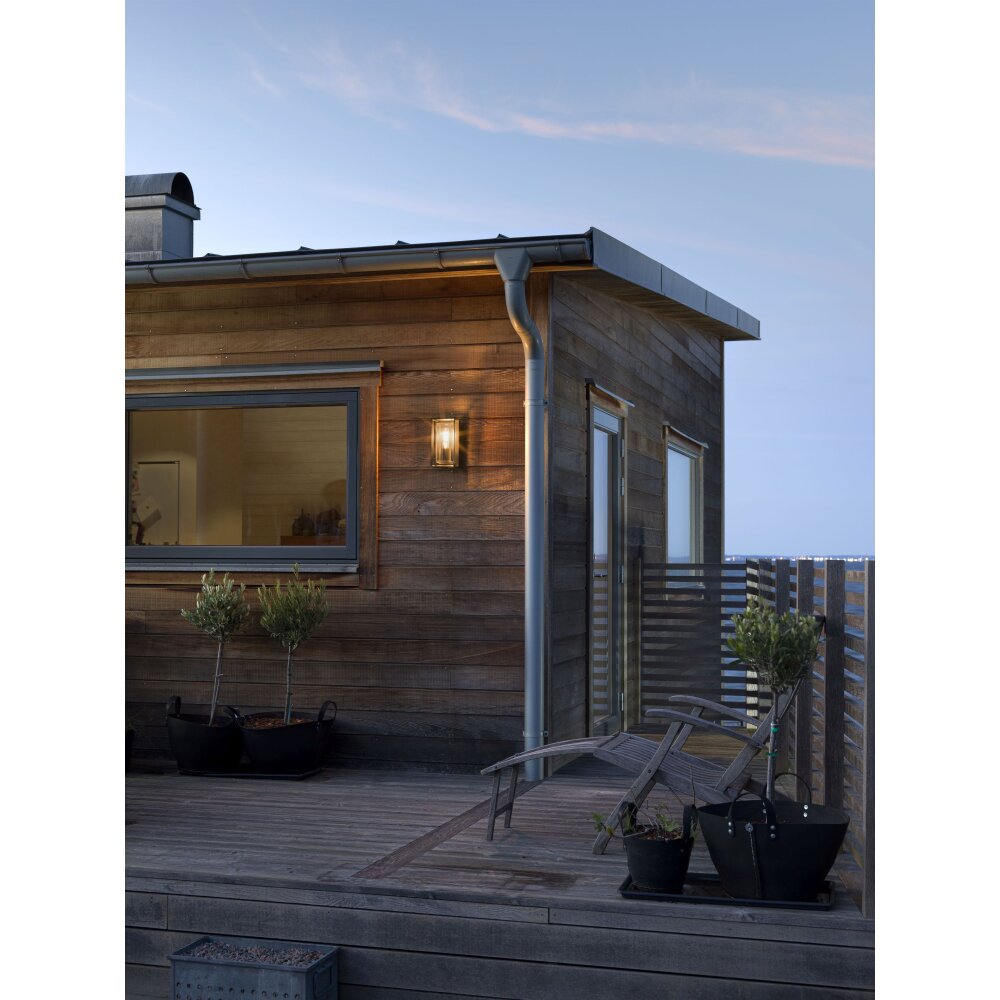 Konstsmide Brindisi Außenwandleuchte Schwarz, 1-flammig, Bewegungsmelder main product photo