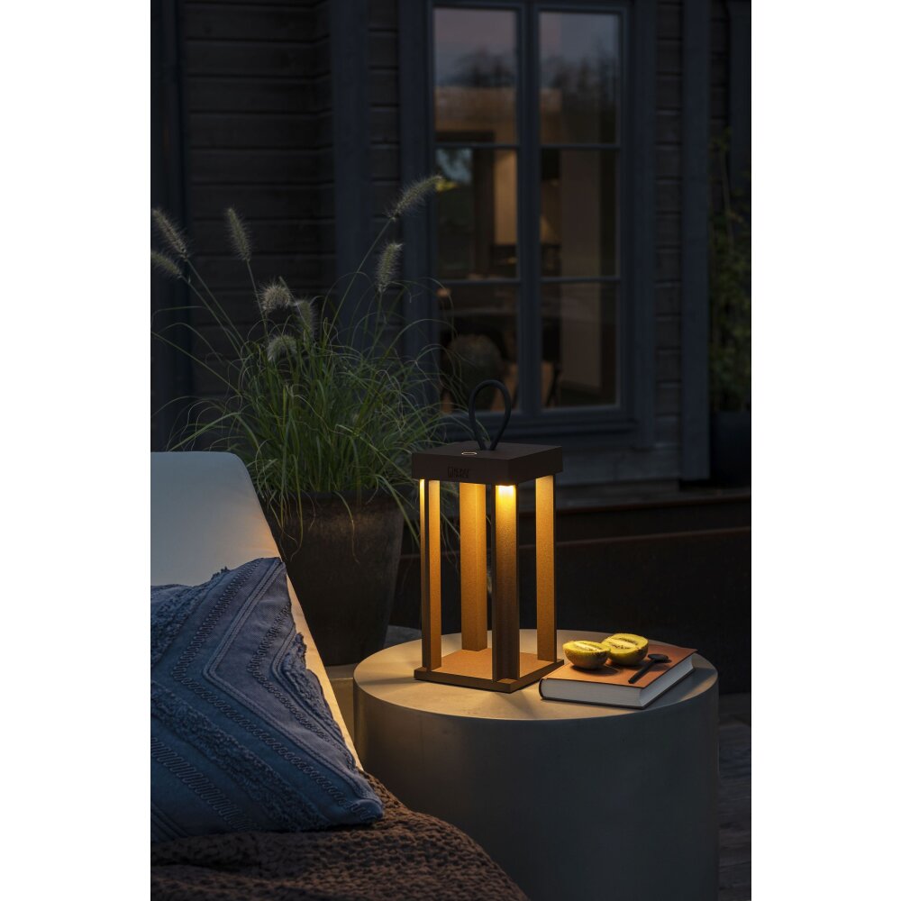 Konstsmide Cannes Außentischleuchte LED Rostfarben, 5-flammig main product photo