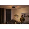 Philips Hue Buckram Deckenleuchte LED Schwarz, 4-flammig, Fernbedienung